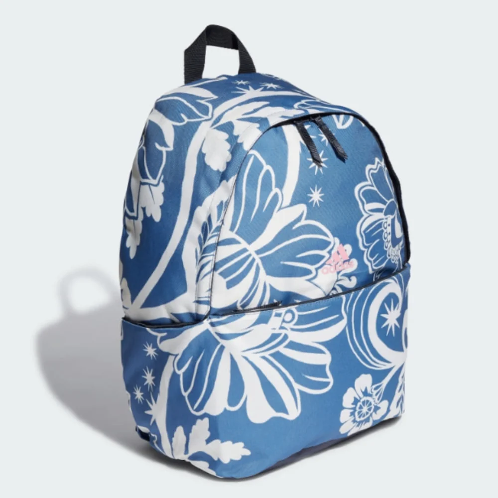 NWT FARM Rio Backpack Adidas Collaboration Botanical Print Blue And White
